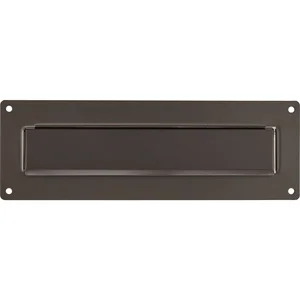 Außeneinwurfblende PORTA 796, 304 x 101 x 3 mm, schwarz-braun, metallic matt
