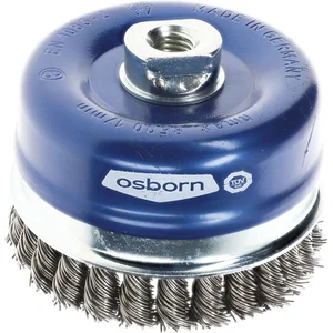 OSBORN Topfbürste 100 x 20 mm Stahldraht 0,8 mm gezopft M14