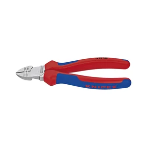 KNIPEX Abisolier-Seitenschneider 2-K Griff verchromt Länge 160 mm