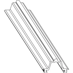 MACO Fiber-Therm Laufschiene unten hoch, H=15 mm, L=3500 mm, Alu silber (454815)