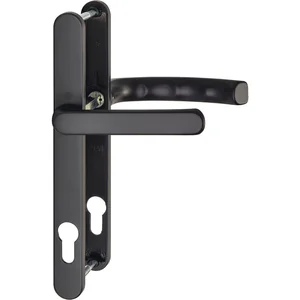 Drückergarnitur LIÈGE - Schmalschild 24 mm, Griff flach,67 - 72,schwarz matt