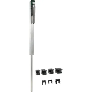 Integrierter Bolzen-Stangenriegel SUBY,Riegel 100mm Höhenverstellung, Alu silber