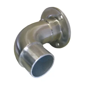 CROSO Flanschrundbogen 90 Grad für Rohr Ø 42,4 x 2, Edelstahl V4A