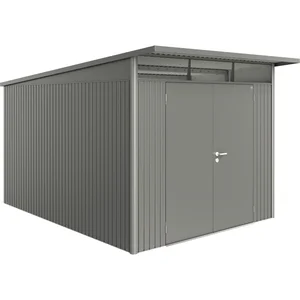 BIOHORT Gerätehaus AvantGarde A8 quarzgrau-metallic Doppeltür