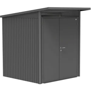 BIOHORT Gerätehaus AvantGarde A1 dunkelgrau-metallic Doppeltür