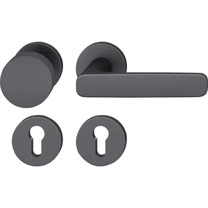FSB Wechselgarnitur 12 1289 ASL auf Rosette PZ, Knopf fest, schwarz matt