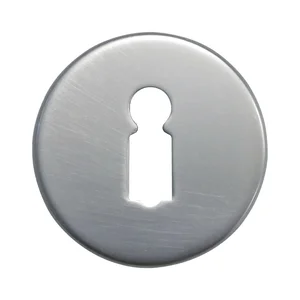 Schlüsselrosette BB WG D70, ø 50 mm, mit Universalträger "U", silber eloxiert