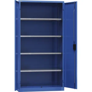 LISTA Flügeltürschrank 1000x500x1950 KEY Lock RAL5012 Vollblech-Flügeltüren