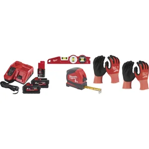 MILWAUKEE Akku-Starterset Power Combo Pro 18 Volt / 12 Volt mit 3 Akkus