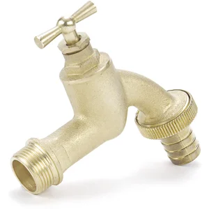 REHAU Wasserhahn mit Schraubverschluss 1/2 Zoll, Messing matt verchromt