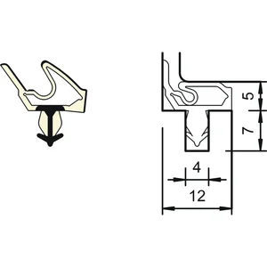 Türanschlagdichtung SP 7677, Falz 12 mm, Kunststoff rustikalbraun