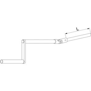 MACO RUSTICO Bedienungskurbel BLR mit Kreuzgelenk, L=160 mm, schwarz (23688)