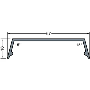GUTMANN Abdeckprofil-Riegel P2016/13-64, L=6000 mm, Aluminium blank