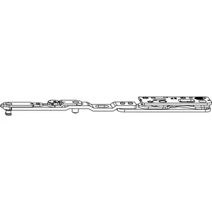 MACO Drehbandarm POWER 3-flg. Holz/PVC FT30 13V FFB 255-1400 mm silber links