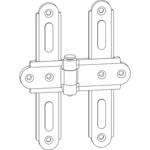 MACO RUSTICO Ladenmittelkreuzband, Versatz 0-25mm, Abstand 25mm, schwarz