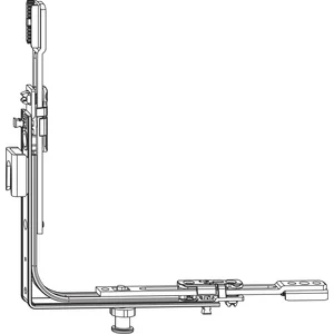 ROTO NT/NX Eckumlenkung Stulp Bodenschwelle unten 1V Falzluft 10 mm silber