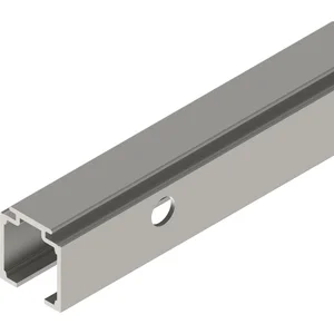 SOLIDO 100 Laufschiene seitlich gebohrt L=2000 mm Edelstahl-Effekt