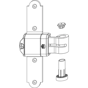 MACO RUSTICO Ladenkreuzband MMV Kröpfung fix -5 mm Austragung 16-24 mm schwarz