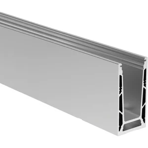 ECONOMY Bodenprofil 0004 verst.UnoXL FLEX2, aufgesetzten Montage, 2500mm, silber