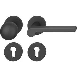 FSB Wechselgarnitur 12 1021 ASL auf Rosette PZ, Knopf drehbar, links, schwarz