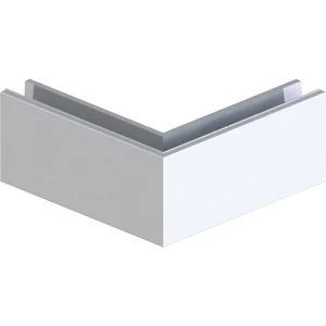 ECONOMY Außenecke für Bodenprofile 0004, Aluminium silber eloxiert