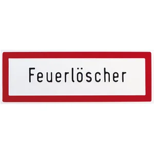 Hinweisschild Feuerlöscher Schriftzug 297 x 105 mm