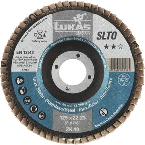 LUKAS Schleiflamellenteller SLTO Zirkonkorund ø 125 mm Korn 80