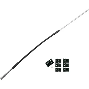 HAUTAU FL190 Flexibles Gestänge mit Zubehör Rund/Flachbogen L=1000 mm schwarz