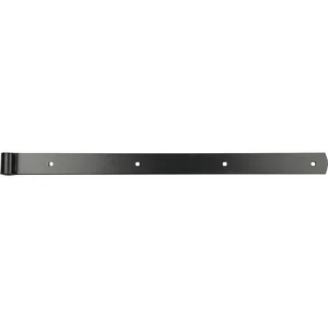 Langbänder einseitig gerollt,ohne Kegel, 1000 x 45 x 5 mm, Stahl schwarz RAL9005