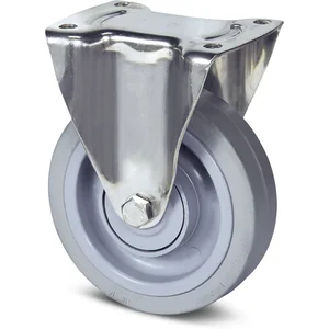 TENTE Bockrolle Elastik grau Platte 200 mm 400 kg