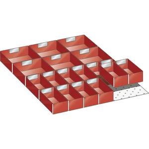LISTA Einsatzkästen 27E x 36E für Fronthöhe 75 mm 18-teilig
