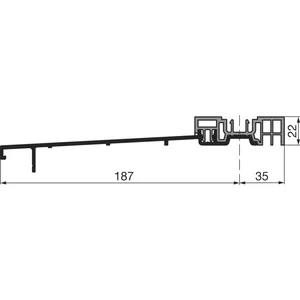 GU Timberstep 204 Grundkörper Bodenschwelle L=5000 mm silber