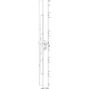 KFV MFV-Schloss BS 2100 ÖNORM, DM 45, Stulp 16 mm eckig, silber verzinkt