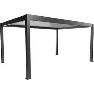 BIOHORT Pergola Gr. 5 x 3,5 dunkelgrau/weiß