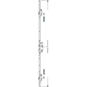 GU MFV-Schloss Secury Automatic FH,PZ92,DM 65,Stulp 1750x20x2,5mm rund,silber