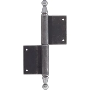 Türnussband mit Zierkopf, links, 140 x 210 mm, Stahl blank