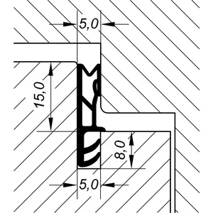 Flügelfalzdichtung EV 5250, Kunststoff braun