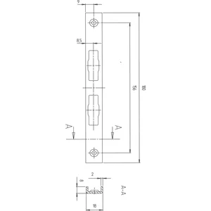 KFV Schließteil f.Bolzen-Schwenkhaken zu BS2600 Falzluft 11/18mm,verzinkt silber