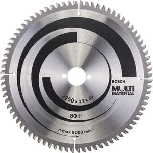 BOSCH Kreissägeblatt Multi Material ø 250 x 2,5 x 30 mm ZZ 80 (TZ/FZ) neg.