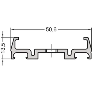 GUTMANN Grundprofil P 2011/55, L=6000 mm, Aluminium blank