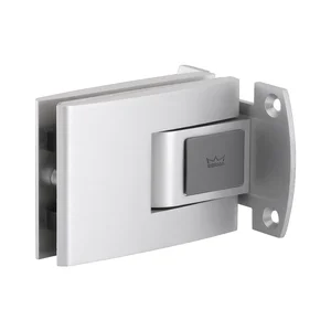 Pendeltürbeschlag Tensor Glas-Wand, Feststellpunkt 90°,Aluminium silber eloxiert