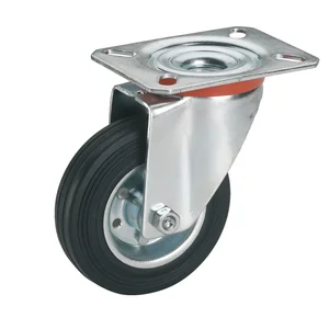 DÖRNER + HELMER Lenkrolle Vollgummi Stahlfelge 250 mm 275 kg