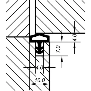 Innentürdichtung AC 4921, Kunststoff braun