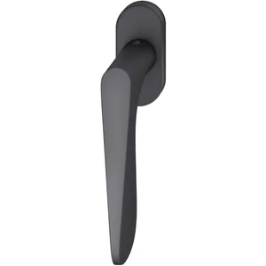 FSB Fenstergriff 34 1144 ovale Rosette, Aluminium schwarz matt