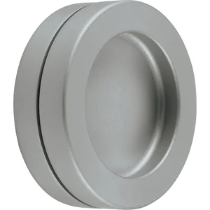 Schiebetürmuschelpaar selbstklebend, Ø 65mm, Aluminium Edelstahl Effekt
