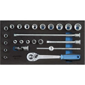 GEDORE Steckschlüssel-Sortiment 3/8" 1500 CT1-30 in 1/3 CT-Modul 24-teilig