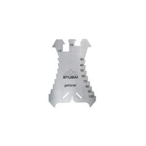 STUBAI Anreißschablone 140x100x1.3 mm Maßeinteilung 5-100 mm in 5 mm Schritten