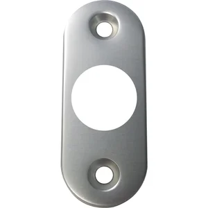 GRUNDMANN Drückerrosette WG oval, sichtbar geschr., 28 x 68 x 6, Alu pol(16)