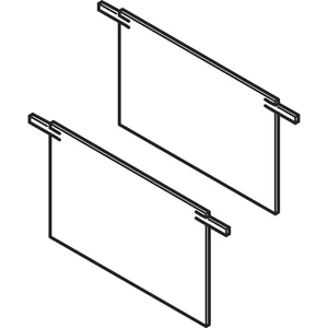 VITRIS Atrivant 80 Abdeckkappen Deckenschiene hoch 3-bahnig Silber
