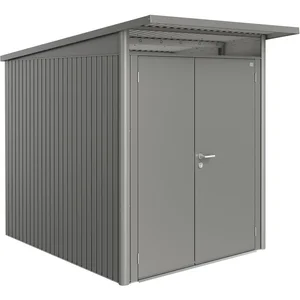 BIOHORT Gerätehaus AvantGarde A2 quarzgrau-metallic Doppeltür